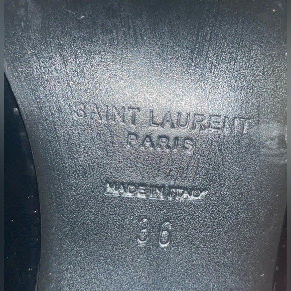 Saint Laurent Black Patent Leather Opyum Pointed Toe Pumps Size 36 - Picture 9 of 9